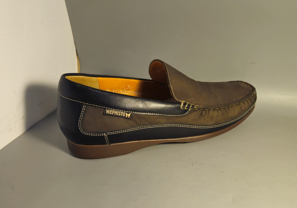 Mephisto Men’s Sz 10.5 Baduard Suede Leather Slip On Brown Casual Nubuck Shoes